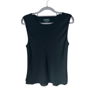 Lauren Ralph Lauren 100% Silk Black Tank Top - Size 10